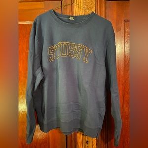 Stussy outline crew neck sweater